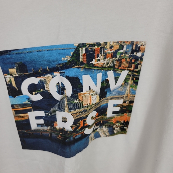 Converse men's tee shirts white blue Sz M - Picture 8 of 8
